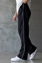 Men's Black Striped Oversize Baggy Sweatpants - 4