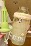 Infuencer's 1400 ml Colorful Handled Tritan Detox Flask Water Bottle with Straw, Sports Daily School Water Bottle - 8