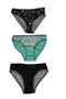 Women's Bikini Panties Mixed Color 3 Pieces - 3