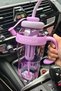 Infuencer's 1400 ml Colorful Handled Tritan Detox Flask Water Bottle with Straw, Sports Daily School Water Bottle - 8