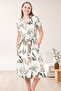Belted Viscose Women's Dress