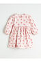 Alita City Lcw Kids Pink 2 Thread Printed Girls' Dress with Difference in Color - 4