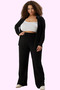 Women's Fashion High Waist Wide Leg Straight Pants Comfortable Durable Material for Daily Wear