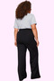 Women's Fashion High Waist Wide Leg Knitted Trousers Solid Pattern Casual Daily Summer - 4