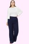 Women's Fashion Wide Leg High Waist Woven Pants Durable Material for Casual and Office Styles - 3