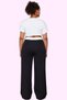 Women's Fashion High Waist Wide Leg Woven Pants Polyester Casual Chic Summer - 4