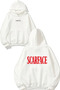 Scarface Design Printed Oversize White Hooded Sweatshirt