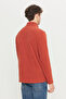 Men's Light Brown Anti-Pilling Non-Pilling Standard Fit Stand-up Collar Fleece Sweatshirt - 6