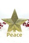 Shiny Gold Yellow Sequin - 20X19 cm Gold Color Silvery Christmas Pine Tree Crest - 4