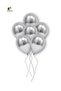 Small Mini Size Silver Color Chrome Balloon 10 Pieces 6 Inch 15 Cm Gray Silver Very Shiny Birthday Balloon - 2