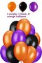 12Pcs Halloween Halloween Purple, Black, Orange Party Balloons, Halloween Party Decorations Balloons - 2