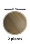 3 mm Mdf Wooden Basket Tray - 35 cm Round Oak, Single Face (2 Pieces)
