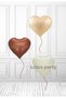 Retro Ice Cream Themed Balloon Set - Retro Ice Cream - Brown Heart Foil Balloon - Cream Number Age - 2