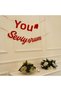 Glitter Red Colored I Love You Handwritten Banner Wall Decoration - 4