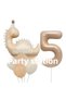 Retro Dinosaur 5 Year Old Balloon Set Bohemian Colors Dinosaur Concept Birthday Balloon Retro Balloon Set