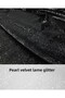 Silvery Velvet in Black Color (Width 110 cm X Length 245 cm)