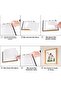 Gold 21X21Cm Square Photo Frame with Adhesive Disconnect and Mat - Pack of 3 - 4