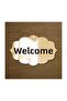 3d Welcome Plexi Door Decoration Gold Mirrored Plexi