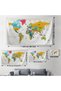 Turkish Educational Country and Capital Detailed Atlas World Map Wall Cover-carpet 3851 - 3