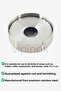 5 Pieces Elit Covered Stainless Steel Ash Tray Chrome Closed Ashtray 8 Cm - 2