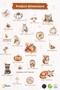 Autumn Themed Animals and Leaves Glass Wall Sticker Set - 3
