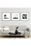 Metal Framed Glass Ocean 3-Piece Decorative Painting