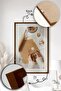 One Piece Brown Real Wood Framed Painting Set - Model 15 - 3