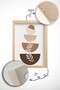 3 Piece Real Wood Colored Framed Painting Set - Model 4 - 2