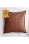 Veno 100% Genuine Leather Throw Pillow with Filler 45X45 (1 Piece) - 5