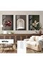 Amazing | Soft Flower Combination (Macro Boho) | Framed Glass Table 3 Pieces Vertical