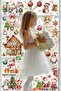 Cute Christmas Characters New Year Glass Door Wall Sticker Set