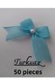 Napoli Linen Ribbon Pearl Detailed Instant Bow (50 Pieces)