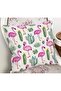 Tropical Cactus Flamingo Special Design Digital Printed Suede Pillow Throw Pillow Cover - 2