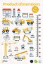 Construction Machinery Themed Height Ruler Children's Baby Room Sticker Set Height Ruler Construction Machinery Sticker - 4