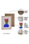 Natural Wood Framed Painting Set of 4 D-016 - 3