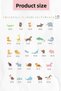 Animal English Alphabet Letters School Nursery Kindergarten Kids Room Wall Glass Sticker Set - 5