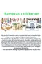 Ramadan Bear Themed Door Glass Wall Display Ornaments Welcome Ramadan Sticker - Sticker Set - 2