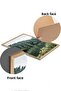 طقم طاولة MDF بإطار خشبي مكون من قطعتين مقاس 20 × 30 سم - موديل 19 - 3
