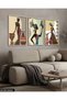 Ethnic African Women 3 Pieces Wooden Framed Painting Act - 4