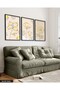 Drawing Flower 3 Piece Black Wooden Framed Painting Act - 4