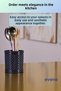 Countertop Cutlery Decorative Vertical Cutlery Cylinder Cutlery Black Color Model 90 - 2