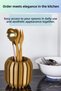 Countertop Cutlery Decorative Vertical Cutlery Cylinder Cutlery Gold Color Model 79 - 2