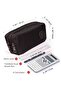Double Compartment Pencil Bag 5 Colors Double Compartment Makeup Bag 310 Black Multi-Purpose Bag - 3
