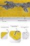 Modern 2-Piece Non-Slip Base Washable Bath Mat Set with Striped Leopard Pattern on Yellow Background - 6