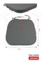 4-Piece Chair Cushion 42X42 Washable Zippered Lace-Up Garden Balcony Oval Water Oil Repellent Anthracite - 5