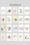 Baby Monthly Memory Cards, 20 Pieces Newborn Concept Photo Shoot Cards Baby Gift Good News Cards