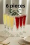 Lunessa Set of 6 Transparent Footed Glass Coffee Side Glasses - 6 Luxury Soft Drink Glasses