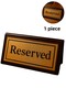 Black Plexiglass Top Single Direction Gold Metal "Reserved" Lettering from Table Writing Series - 100 mm X 50 mm - 2