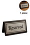 Black Plexiglass Top Single Direction Silver Metal "Reserved" Lettering from Desk Lettering Series - 100 mm X 50 mm - 2
