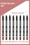 Emily Lip Liner Set of 8 and Gift Makeup Bag